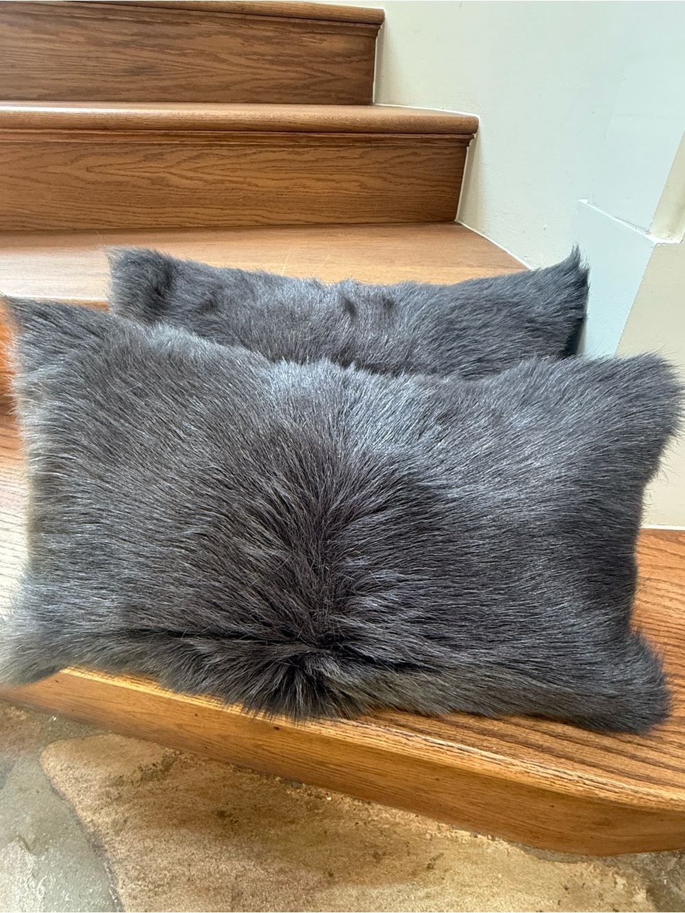 Four Hands set of 2 lumbar Fur Pillow